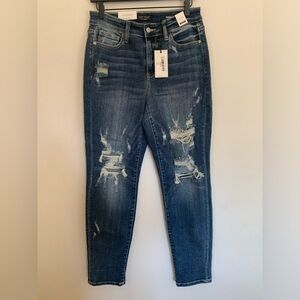 Judy Blue‎ Boyfriend Jeans Women's 7/28 Mid Rise Distressed NWT
